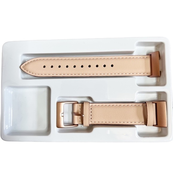 Fitbit Charge 3 Pink Rose Gold Leather Watch Band - Picture 2 of 4